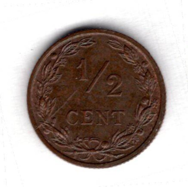 Netherlands. 1/2 Cent 1906. AU.   DY19475