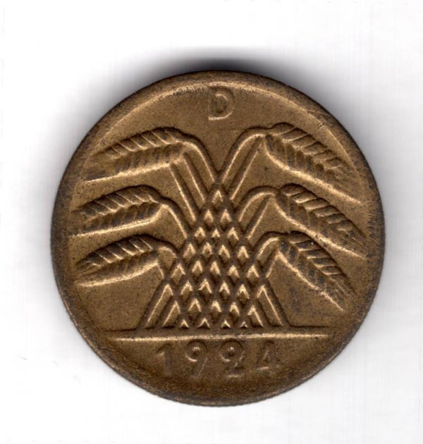 Germany. 50 Rentenpfennig 1924D.   DY19485