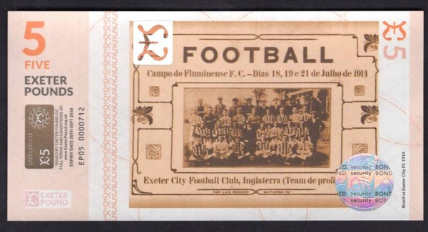 Great Britain. Exeter £5 exp 2018, EP05 0000712. AU+.   DY19495