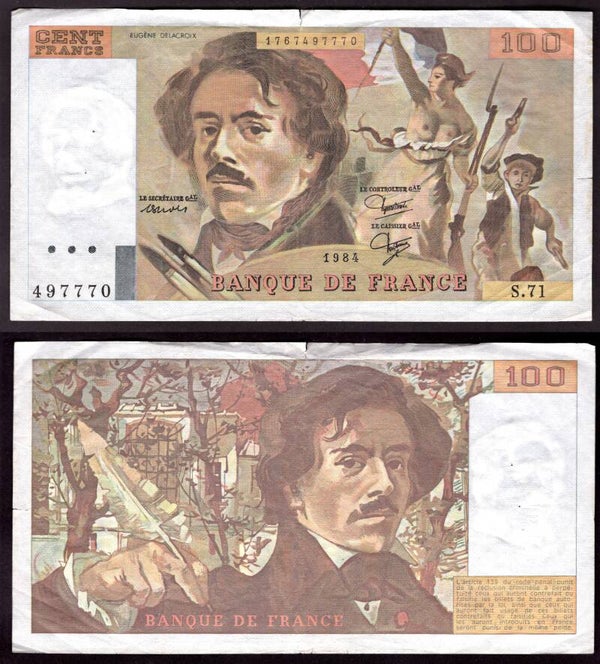 France. 100 Francs 1984 F-VF.   dy19567