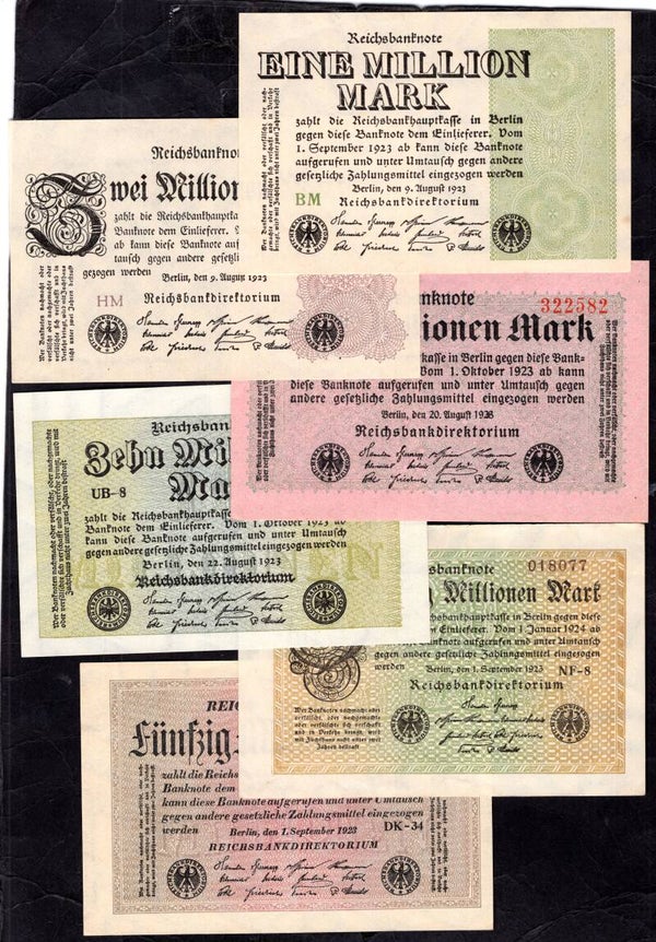 Germany. Six inflation notes.   DY19574