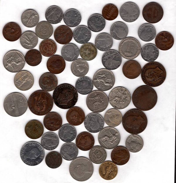 Italy. 100 Coins, 19th Century- C.WW2.   DY19598.