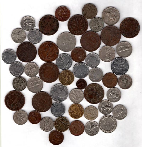 Italy. 100 Coins 19th Century- C.WW2.   DY19600