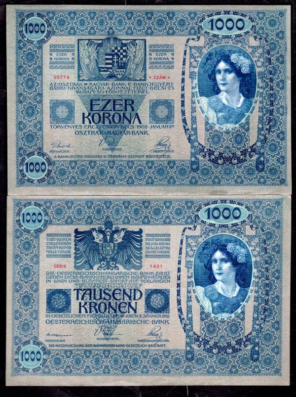 Austria. 1,000 Kronen 1902 (WPM 8). GVF.     DY19636