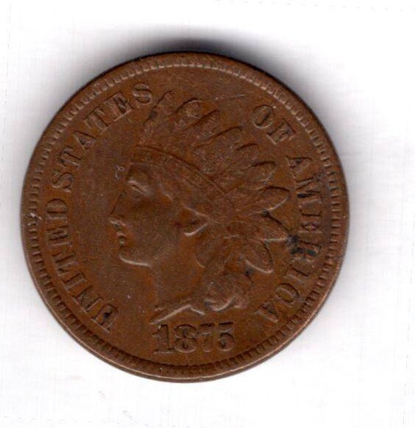 USA. Cent 1875.     DY19680