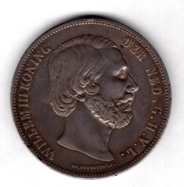 Netherlands, 2.5 Guilders, 1850.                                  DY19681