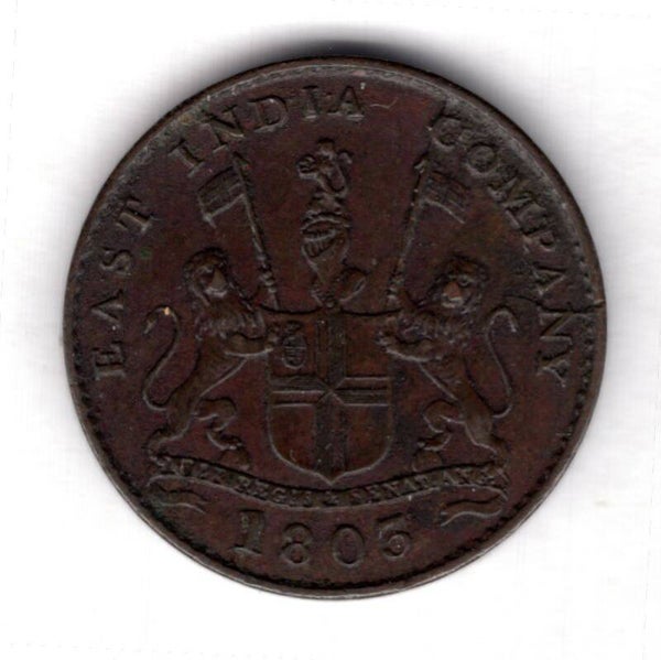 India. Madras Presidency, 5 Cash 1803. GVF.   DY19682
