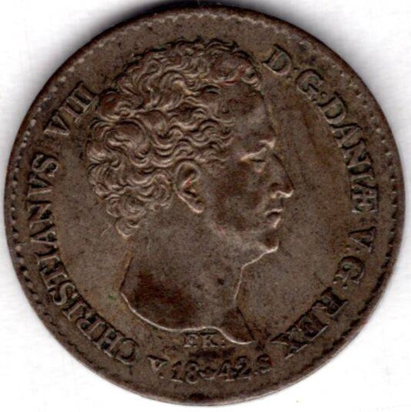 Denmark, 4 Rigsbankskilling 1842.   DY19684