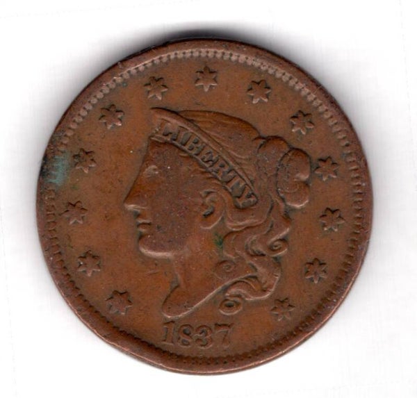 USA. Cent 1837.    DY19688
