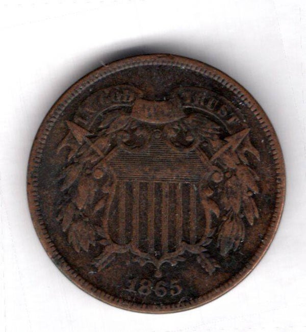 USA. 2 Cents 1865.   DY19701