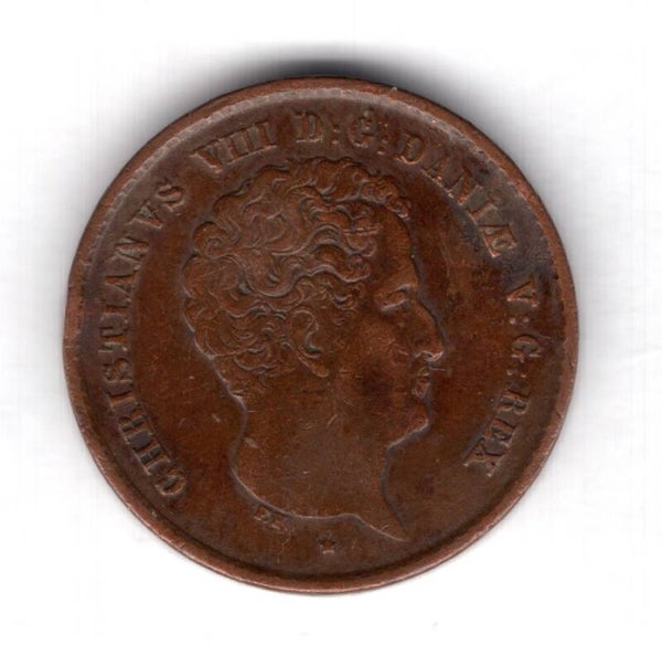 Denmark. Skilling 1842.   DY19738