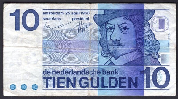 Netherlands. 10 Gulden 1968. 4242007818. Fine.   DY19815D