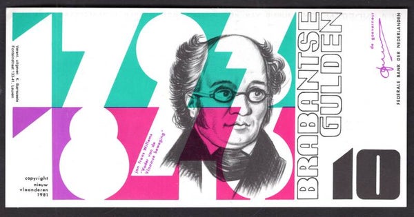 Netherlands. Brabant. 10 Gulden. GEF. DY19815J
