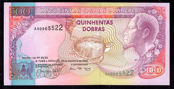 St Thomas & Prince. 500 Dobras 1993. AA0965522. AU.