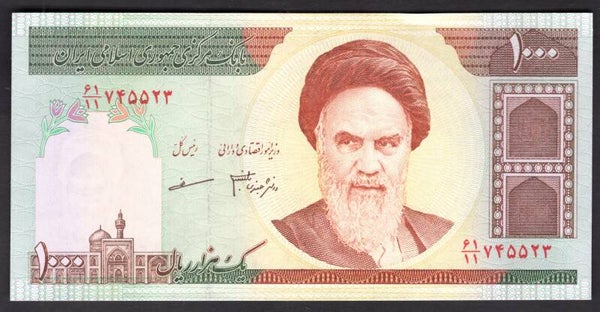 Iran. 1,000 Rials (2000+).  AU.   DY19837