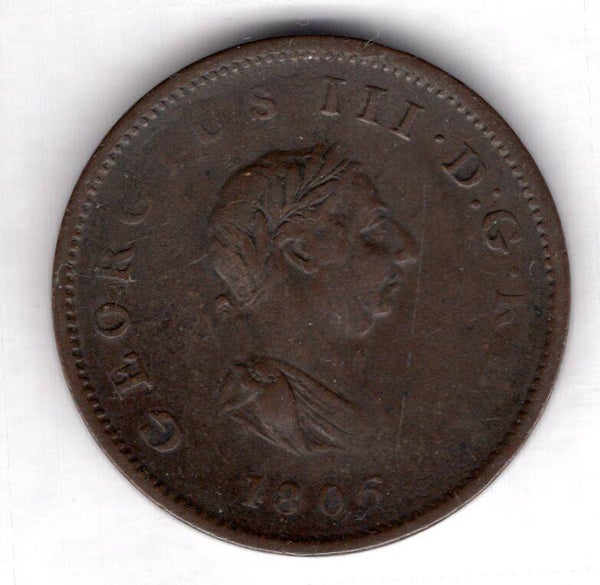 George III. Halfpenny 1806.   DY19841