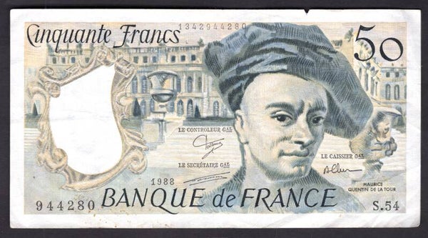 France. 50 Francs 1988. 1342944280. NVF.  DY19858