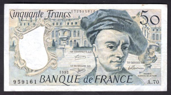 France. 50 Francs 1992. 1725959161. Crisp GF+.   DY19859