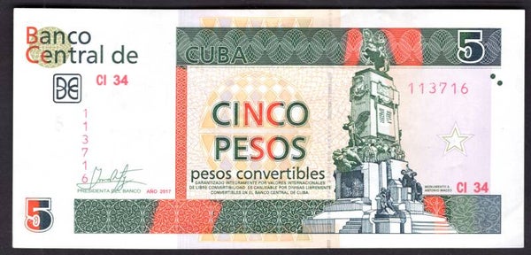 Cuba. Five Pesos 2011. 113716. GVF.   DY19887