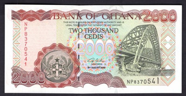 Ghana. 2,000 Cedis 2003 NP8370541 UNC.   DY19899