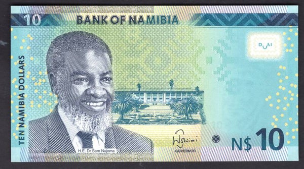 Namibia. 10 Dollars 2015 B07490071. UNC.   DY19901