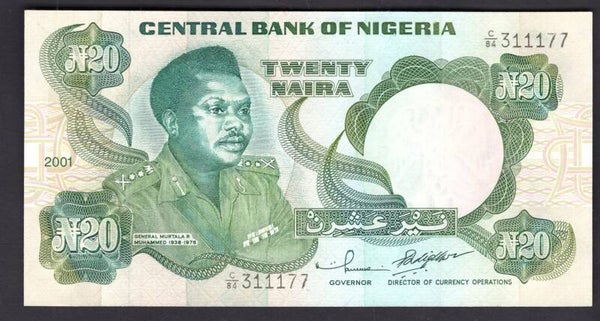 Nigeria. 20 Naira 2001 C/84 311177 VF-EF.   DY19913