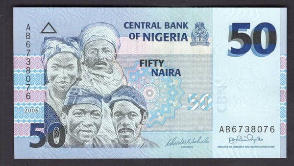 Nigeria. 50 Naira 2006 AB6738076  AU.   DY19920