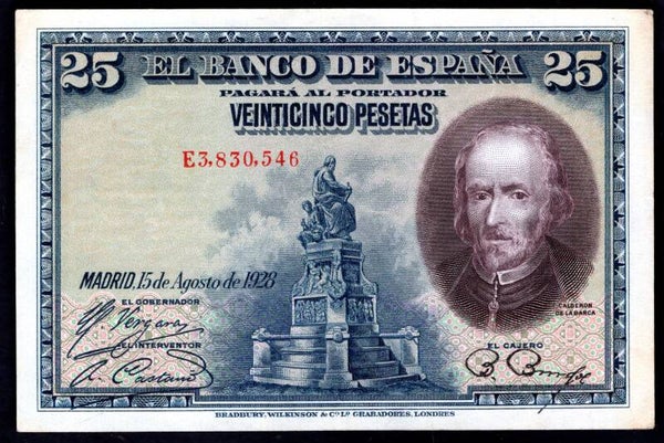 Spain. 25 Pesetas 1928. E3,830,546. NEF.   DY19931