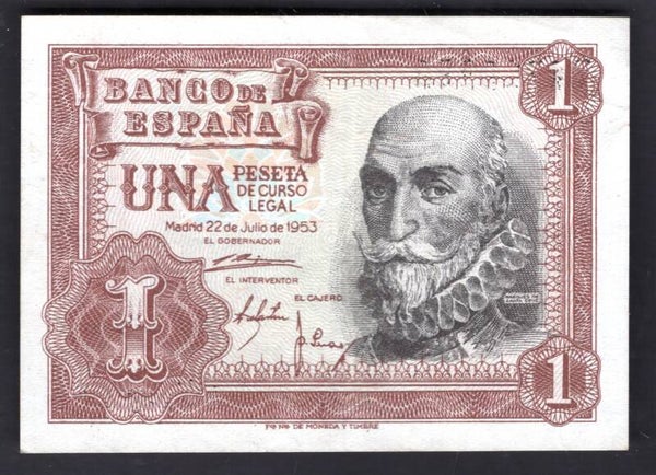 Spain. Peseta 1953 T4719992. Crisp GVF.   DY19932