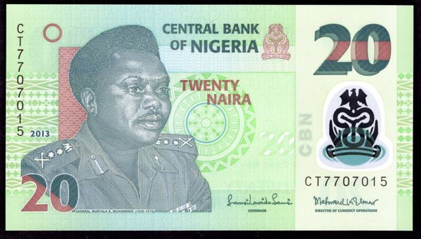Nigeria. 20 Naira 2013 CT7707015 UNC.   DY19973.