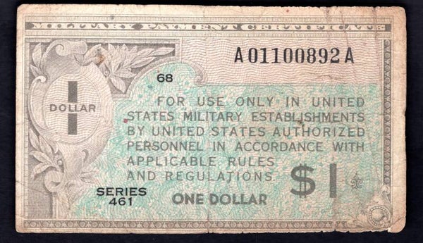 USA. Military. $1 (1946) A01100892A. Fine.   DY19984