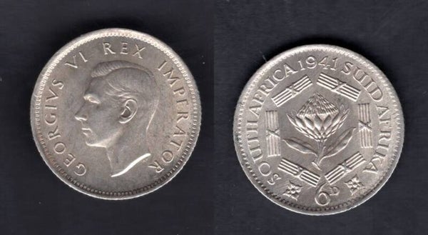 South Africa. Sixpence 1941 .   dy20040