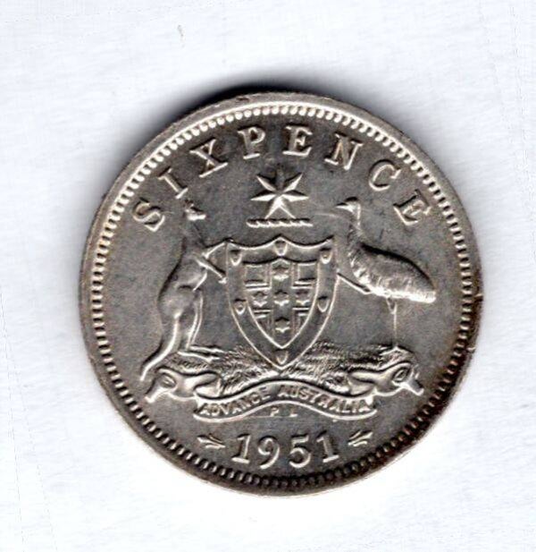 Australia. Sixpence 1951 DY20076