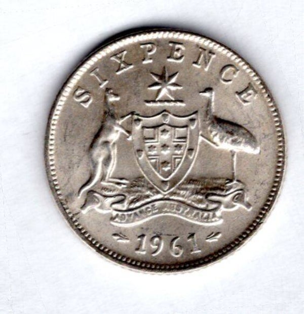 Australia. Sixpence 1961.   DY20078