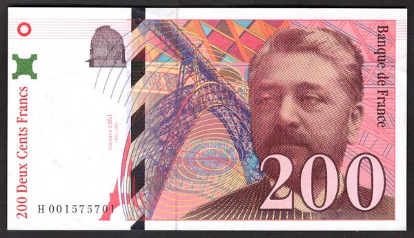 France. 200 Francs 1995 H001575701 Crisp GVF.   DY20174