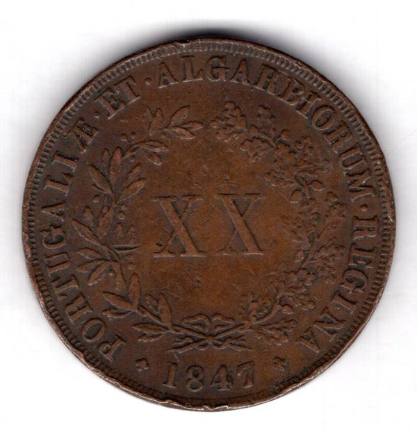 Portugal. 20 Reis 1847.   DY20253