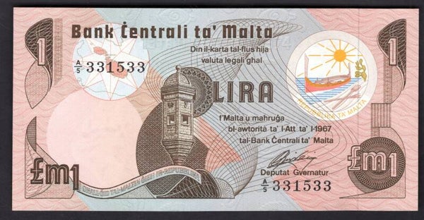 Malta. Lira (1979) (WPM 34a) A/5 331533 AU.  DY20276