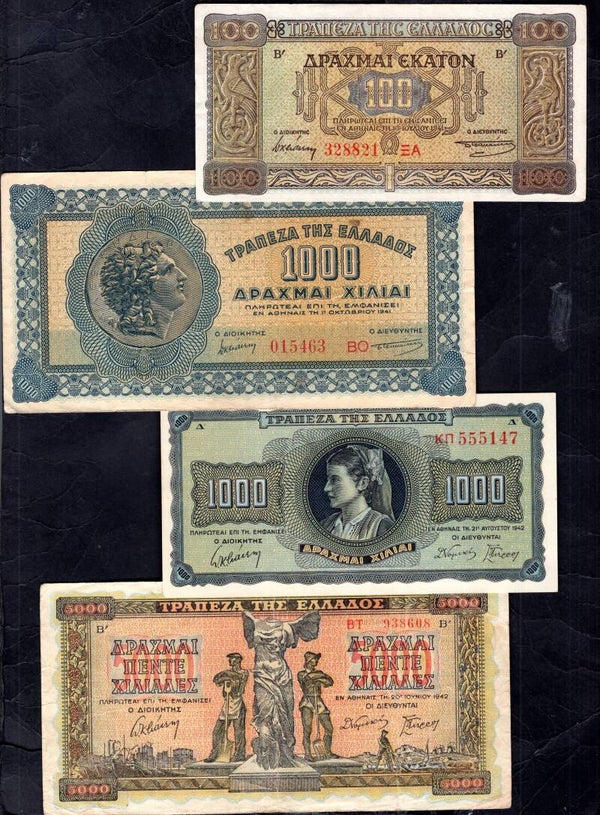 Greece. Inflation set 1941-1944 (20) details below. DY20435.