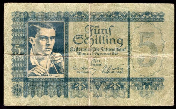Austria. Five Schilling 1945 (WPM 121) VG.   DY20524