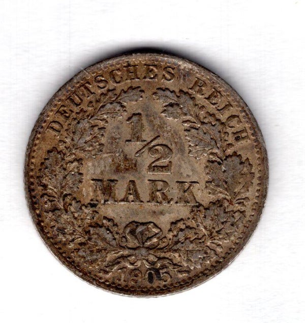 Germany. 1/2 Mark 1905A.   DY20552