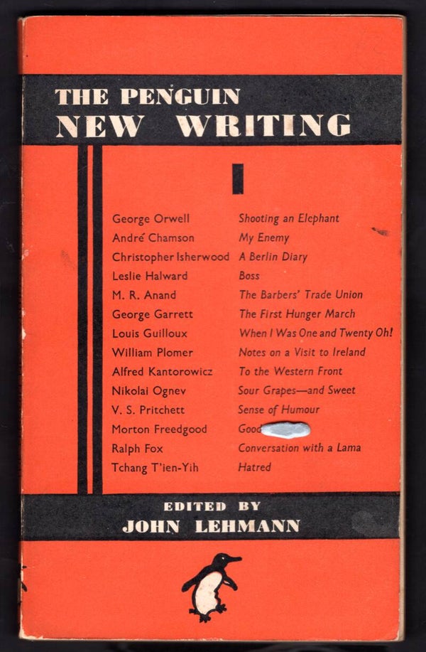 Penguin New Writing Paperback. Issue One November 1940.