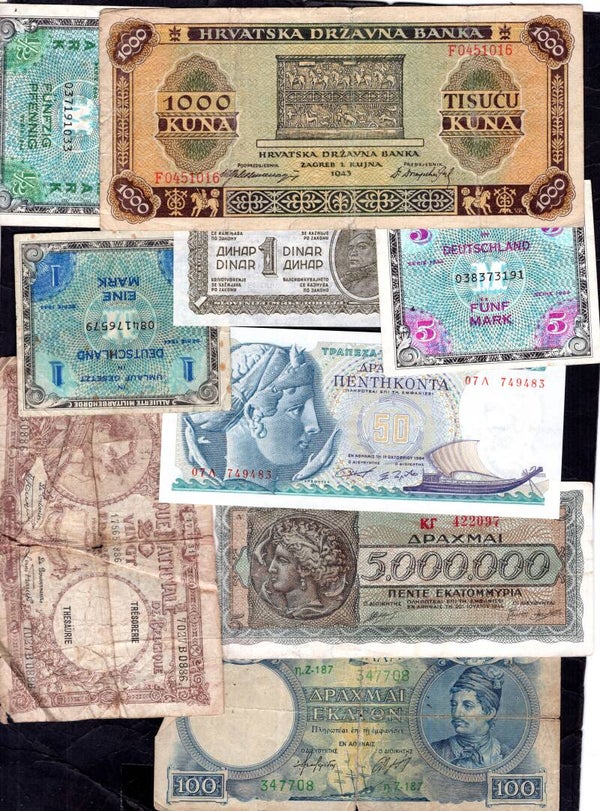 Banknotes World Mixture pre 1970 x 33. Mixed Grades   DY20564
