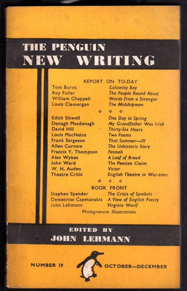 Penguin New Writing Paperback. Volume 19. Published 1944.   DY20569