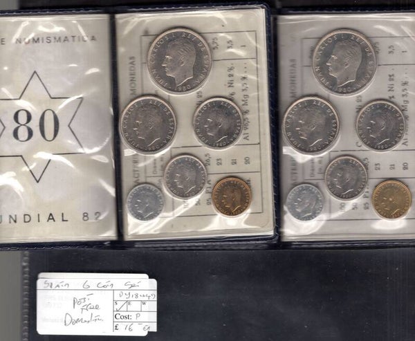 Spain. 2 football, and 2 proof sets.  DY20605