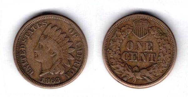 USA. One Cent 1863     dy20689