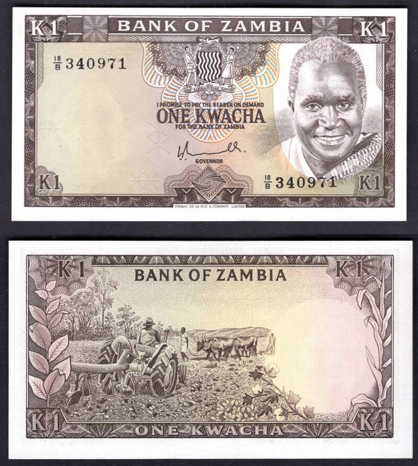 Zambia. One Kwacha (1976) 340971 UNC.  dy20783