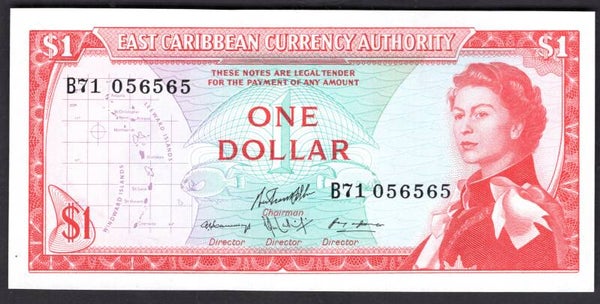 ECCA. $1 (1965)  B71 056565 AU-UNC.     dy20784