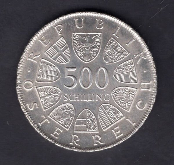 Austria. 500 Schilling 1955-1980.    dy20786