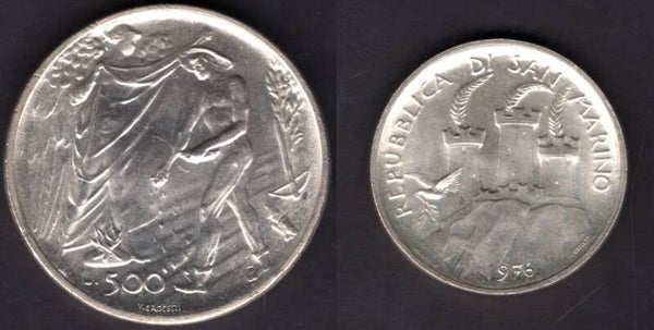 San Marino. 500 Lire 1976.   dy20792