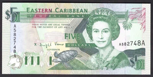 Antigua. $5 (1993) A582748A  AU-UNC.     dy20801